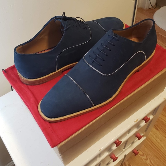 Christian Louboutin Blue Greggo Zip Flat Mens